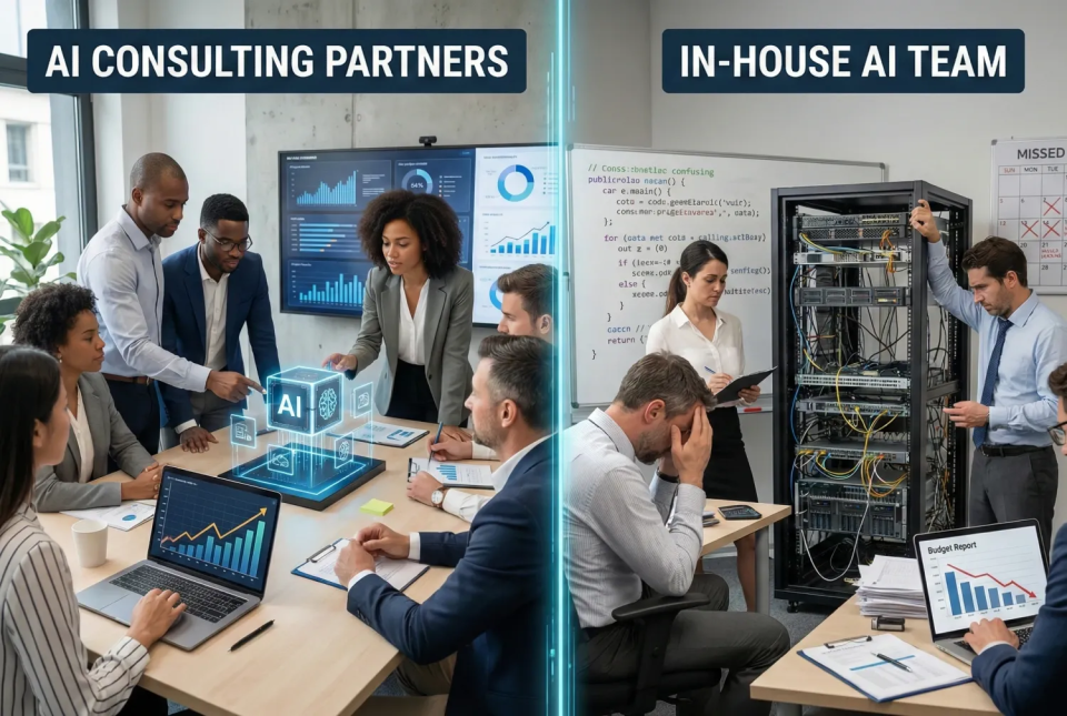 Why Small Businesses Should Consider AI Consulting Partners Over In-House AI Teams