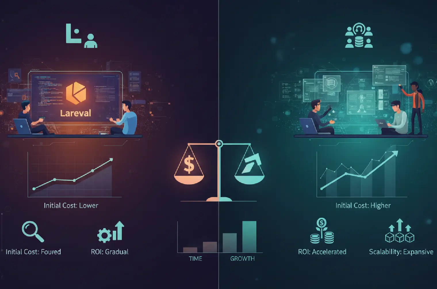 Hire Laravel Developer vs Full-Stack Team for SaaS: Cost & ROI Analysis